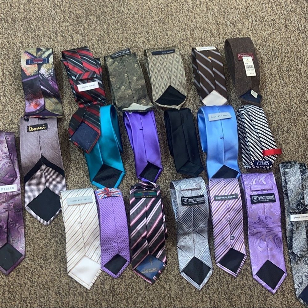 Of 20 Pc Lot Vintage Ties Size Various Wool Silk Polyester 💯 Authentic